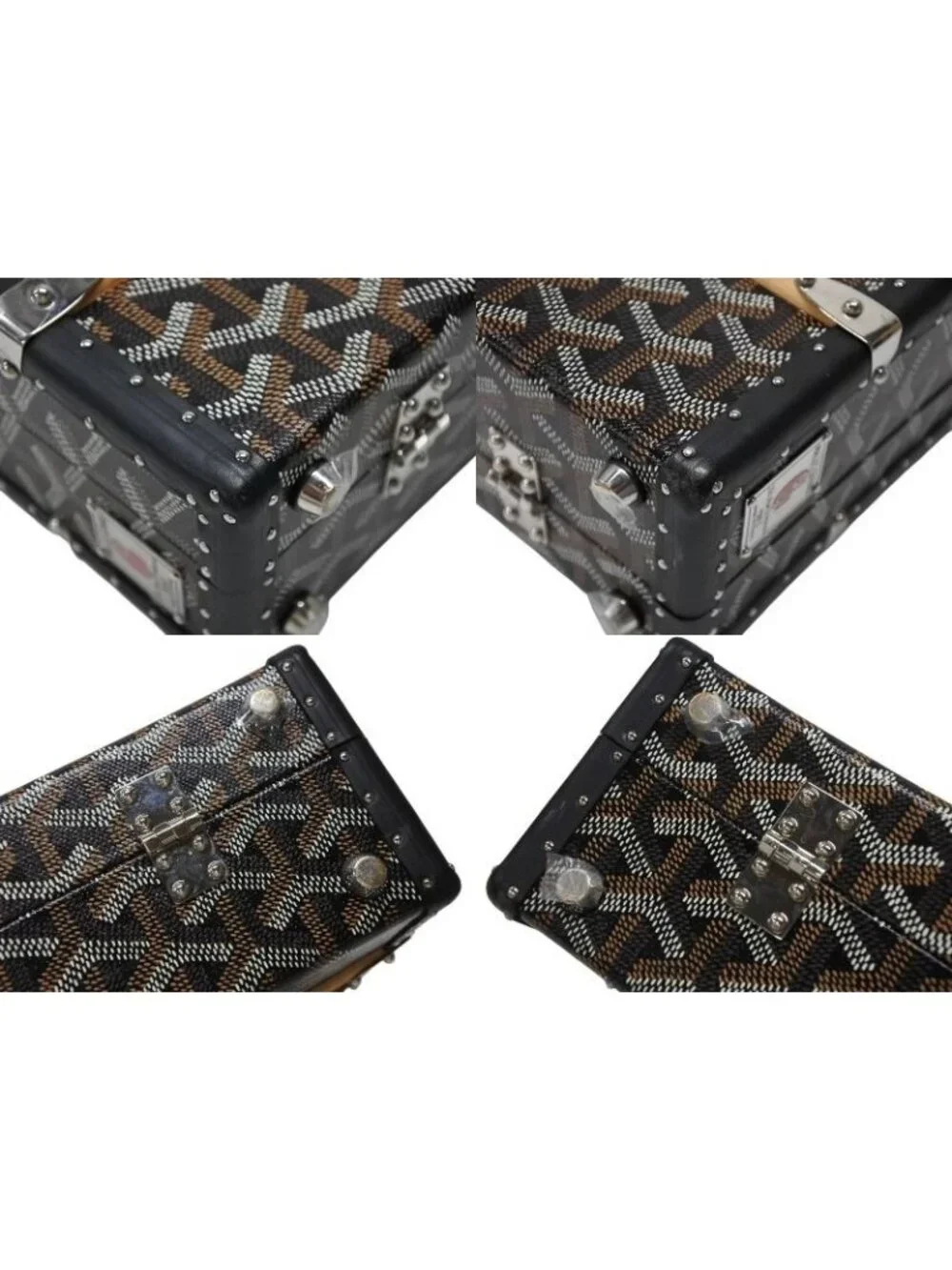 Goyard Pallas MM Trunk Bag Black Leather